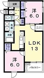 ロイヤルハイム 2LDKの間取図画像