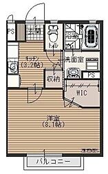ステップステージ 2階1Kの間取り