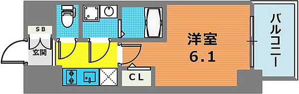 エスリード神戸大倉山ヒルズ 501｜兵庫県神戸市中央区楠町３丁目(賃貸マンション1K・5階・21.74㎡)の写真 その2