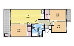 ＫｓＢ淵野辺 4階3LDKの間取り