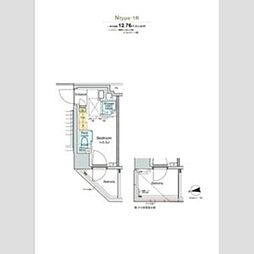 TOMORE品川中延 ワンルームの間取図画像