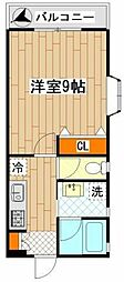 セント.エスト 1Kの間取図画像