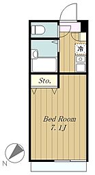 チェルシー 1Kの間取図画像