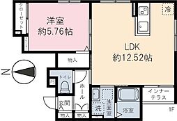 Ｐｅｅｋａｂｏｏ 1階1LDKの間取り