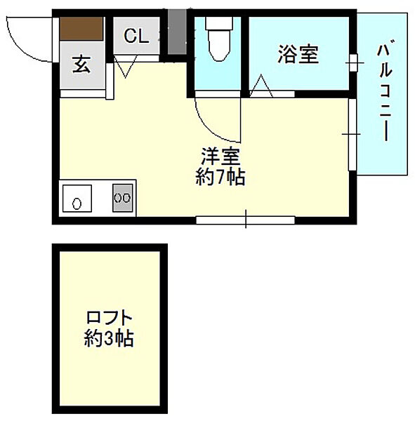 神奈川県横浜市旭区二俣川１丁目(賃貸アパート1R・1階・16.56㎡)の写真 その2