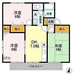 ジョイ・フローリッシュ 3DKの間取図画像