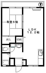サンシティ塚越 1LDKの間取図画像