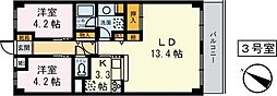 ライオンズマンションつきみ野の森第2 2LDKの間取図画像
