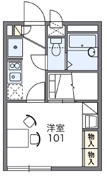 神奈川県川崎市宮前区菅生３丁目(賃貸アパート1K・1階・19.87㎡)の写真 その2