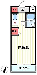 ウィンベルソロ川越No.6 ワンルームの間取図画像