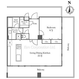 原宿プラザ 1LDKの間取図画像