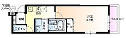 フジパレス初芝駅北 1階1Kの間取り
