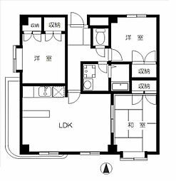 タチマンション沼袋 2階3LDKの間取り