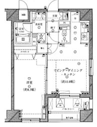 ライジングプレイス浅草参番館 1LDKの間取図画像