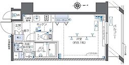 ズーム秋葉原 11階1Kの間取り