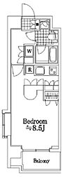 パークサイド東大島 ワンルームの間取図画像