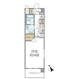 エコロジー上板橋レジデンス 3階1Kの間取り