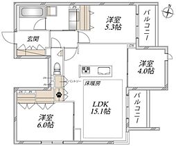 (仮称)給田4丁目メゾン 3LDKの間取図画像