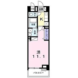 ラピスラズリ 1Kの間取図画像