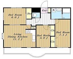 フィフスフロンティア 3LDKの間取図画像