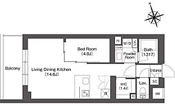 ルーウェ東大泉 5階1LDKの間取り