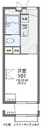 レオパレスアルカディアン 1Kの間取図画像