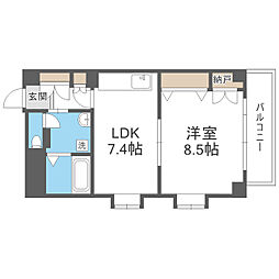 生の松原MIYOSHIビル 1DKの間取図画像