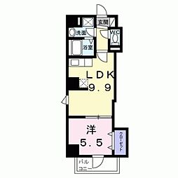 プラムツリー神楽坂 4階1LDKの間取り