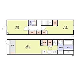 Forest Terrace Iogi 2LDKの間取図画像