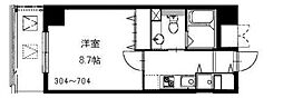 成城セントラルレジデンス 1Kの間取図画像