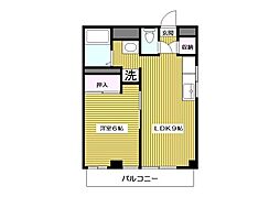 ビラ・ベルウッド 1階1LDKの間取り