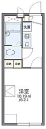 レオパレスノヴェル 2階1Kの間取り