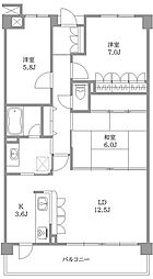 リグランド青葉台 1階3LDKの間取り