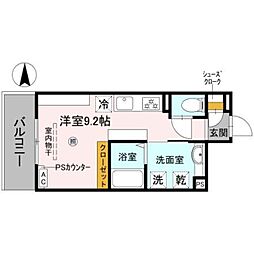 JR紀勢本線 和歌山市駅 徒歩8分の賃貸アパート 3階ワンルームの間取り