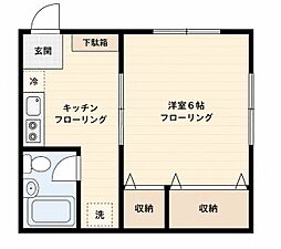 Y&ドミール 1Kの間取図画像
