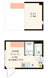 ハーモニーテラス豊島2 ワンルームの間取図画像