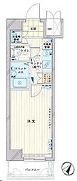 ルーブル西五反田弐番館 1Kの間取図画像