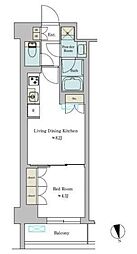Brilliaist池尻大橋 1LDKの間取図画像