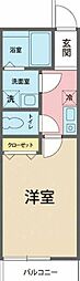 カインドネス鶴川 1Kの間取図画像