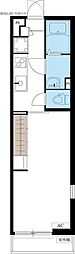 リブリ・ISHIWATA 3階1Kの間取り
