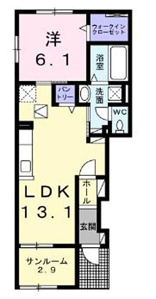 ニヤ　ベータ 102｜東京都町田市山崎町(賃貸アパート1LDK・1階・51.69㎡)の写真 その2