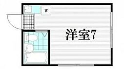 b'CASAたまプラーザ1re-born ワンルームの間取図画像