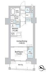 イストワール阿佐ヶ谷 1LDKの間取図画像