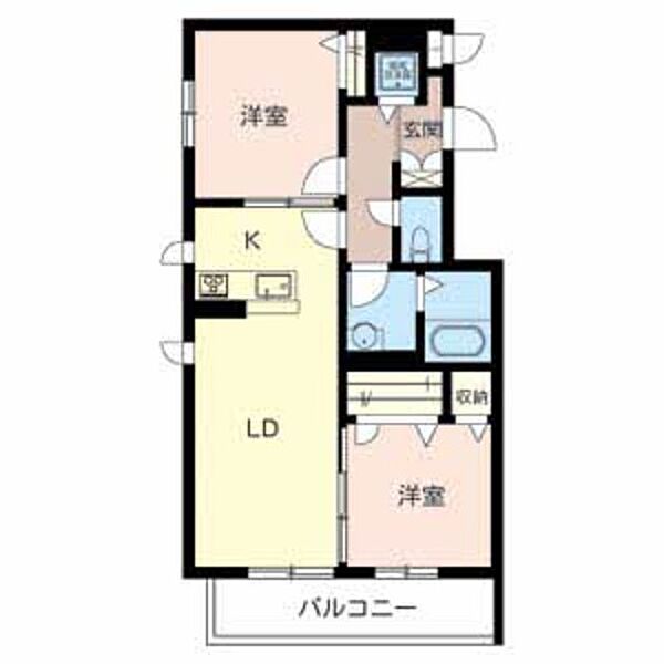 大阪府八尾市東山本新町４丁目(賃貸マンション2LDK・2階・60.53㎡)の写真 その2