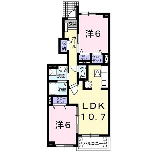 モンターニュ　ドゥ 103｜静岡県富士宮市城北町(賃貸アパート2LDK・1階・55.42㎡)の写真 その2