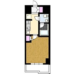 スパシエソリデ武蔵小杉 1Kの間取図画像