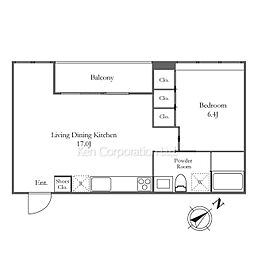 SAIL学芸大学 1LDKの間取図画像