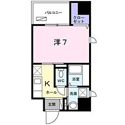 アネックス石原 1Kの間取図画像