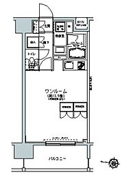 パークキューブ板橋本町 ワンルームの間取図画像