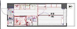 セブンスターマンション島津山 1Kの間取図画像
